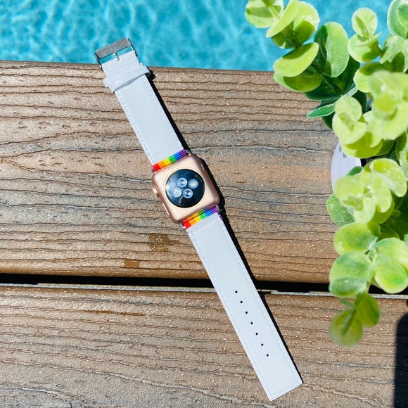 Rainbow Apple Watch Band Nylon PRIDE 38/40 42/44 - Picture 3 of 4